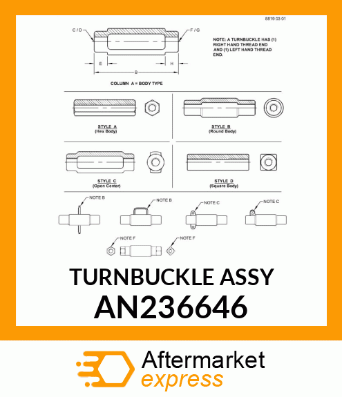 TURNBUCKLE ASSY AN236646