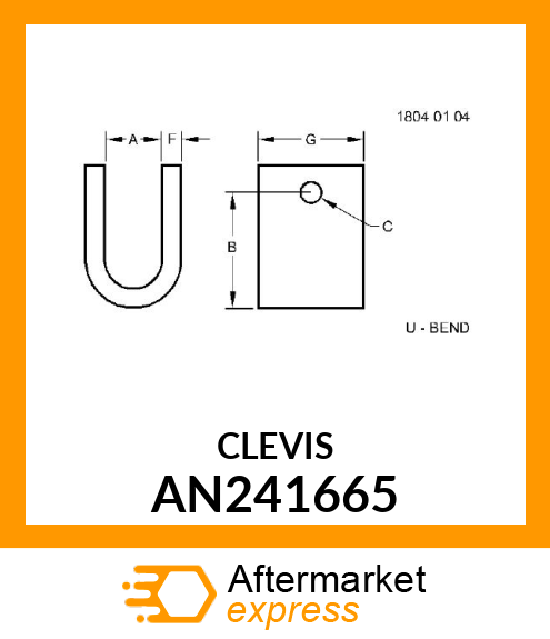 CLEVIS, ASSY AN241665