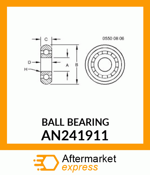 BALL BEARING, SPHERICAL OD, 211 AN241911