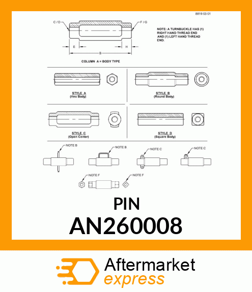 Turnbuckle AN260008