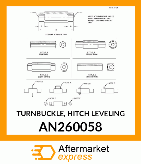 Turnbuckle AN260058