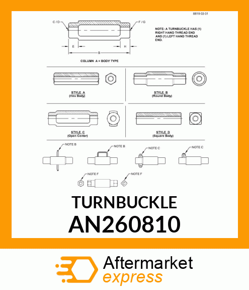 TURNBUCKLE AN260810