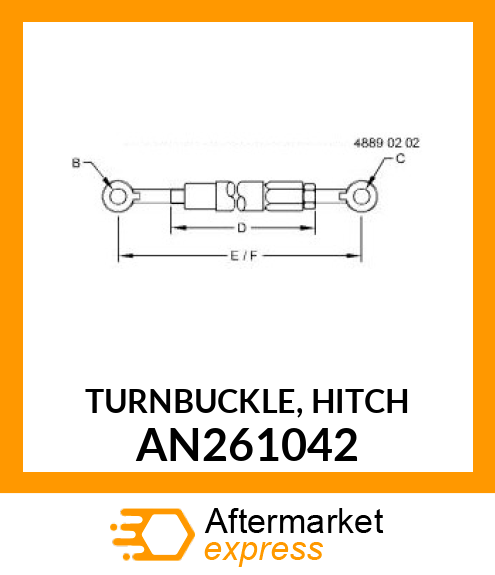 TURNBUCKLE, HITCH AN261042