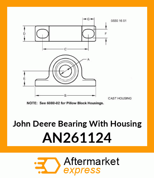 BEARING WITH HOUSING, BEARING HOUSI AN261124