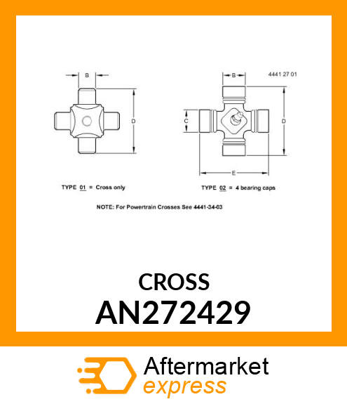 CROSS AND BEARING KIT AN272429