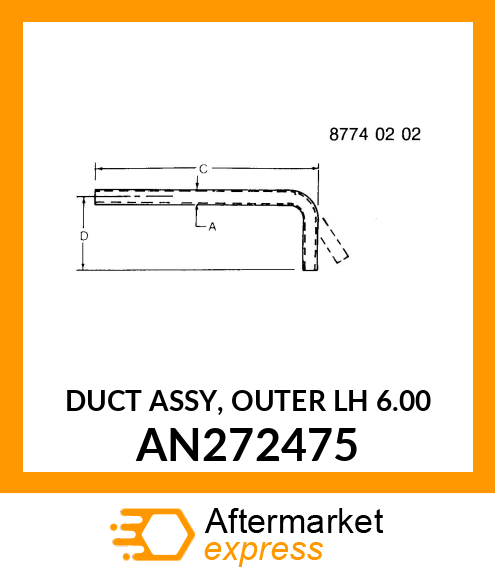 DUCT ASSY, OUTER LH 6.00 AN272475
