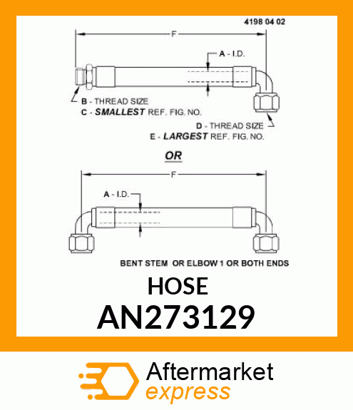 HYDRAULIC HOSE AN273129