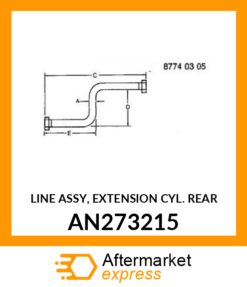 LINE ASSY, EXTENSION CYL. REAR AN273215