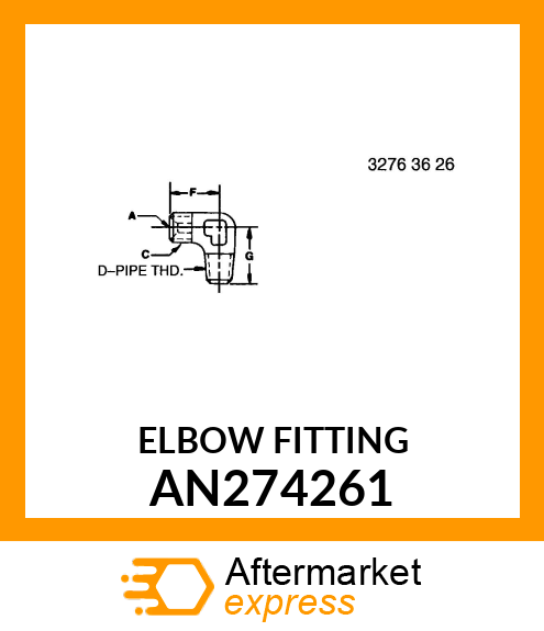 ELBOW, MALE, 5/16 X 1/8 NPT AN274261