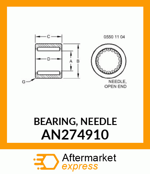 BEARING, NEEDLE AN274910