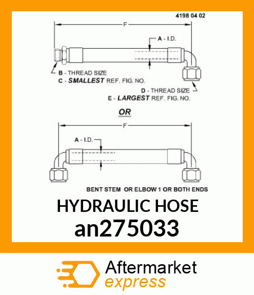 HYDRAULIC HOSE an275033