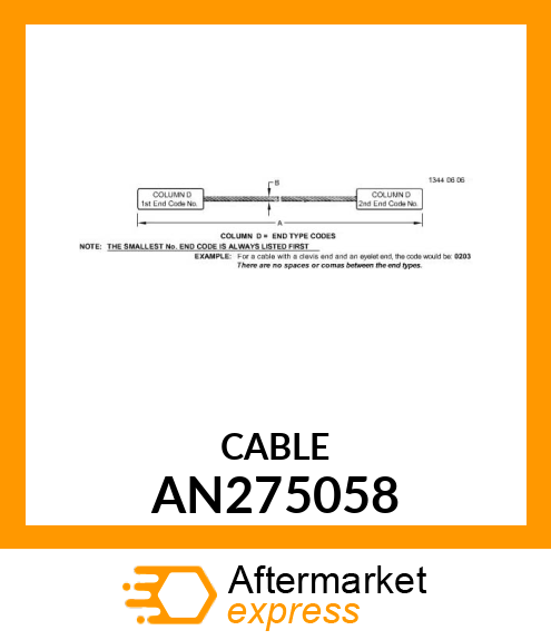 CABLE, UNIT LIFT STAND AN275058