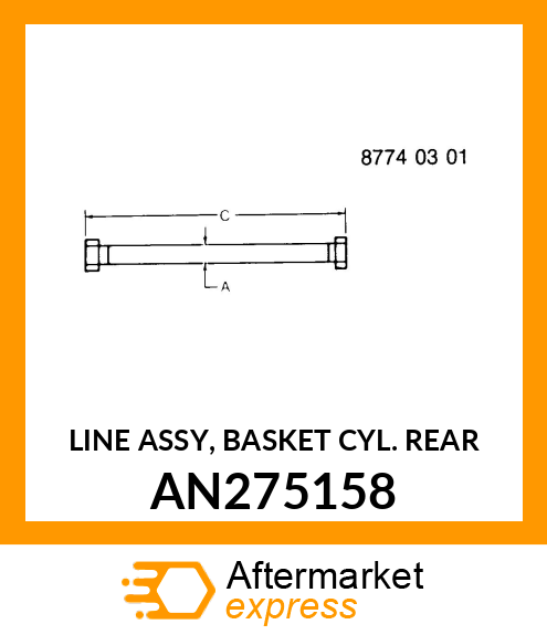 LINE ASSY, BASKET CYL. REAR AN275158