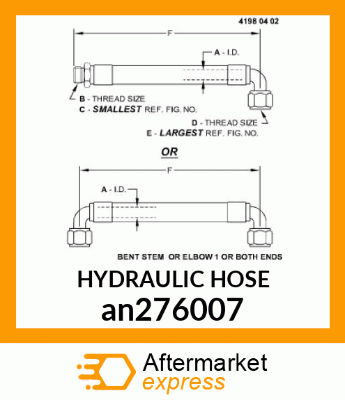 HYDRAULIC HOSE an276007