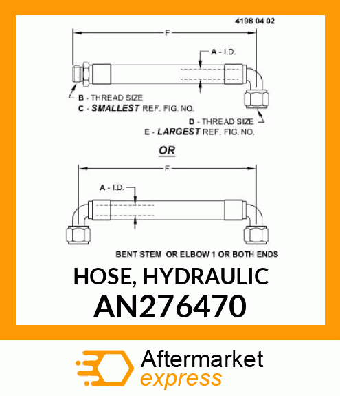 HOSE, HYDRAULIC AN276470