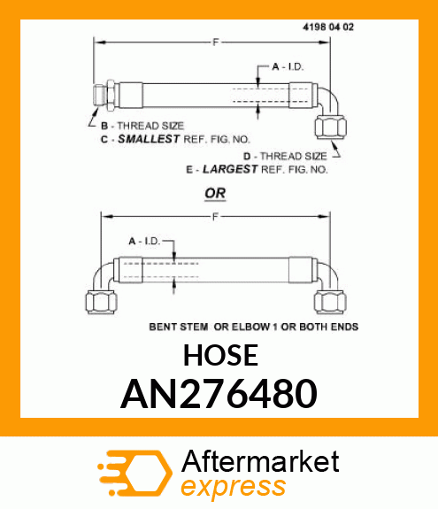 HYDRAULIC HOSE AN276480