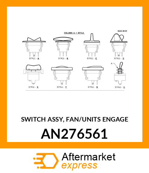 SWITCH ASSY, FAN/UNITS ENGAGE AN276561