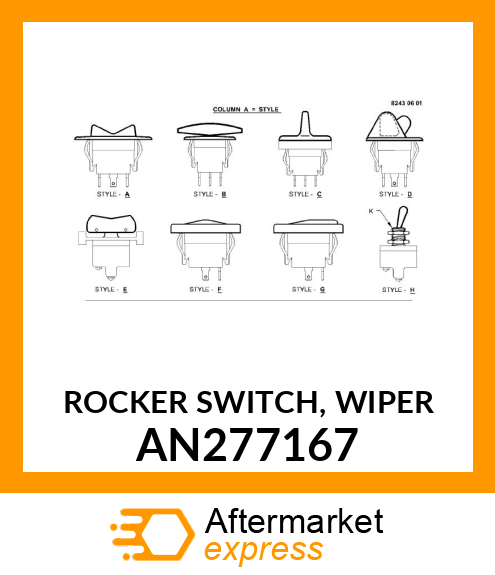 ROCKER SWITCH, WIPER AN277167