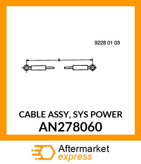 CABLE ASSY, SYS POWER AN278060