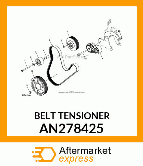 TENSIONER, BELT ASSY AN278425