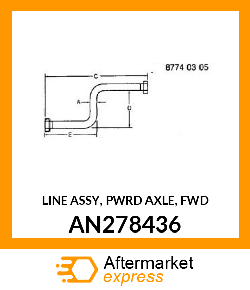 LINE ASSY, PWRD AXLE, FWD AN278436