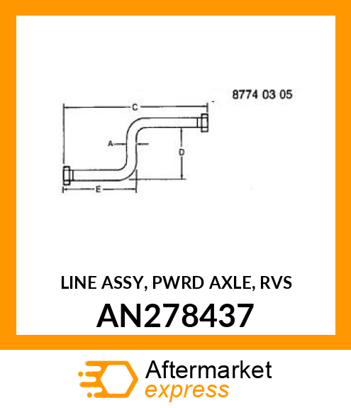LINE ASSY, PWRD AXLE, RVS AN278437