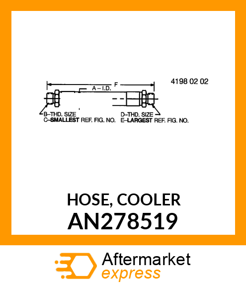 HOSE, COOLER AN278519