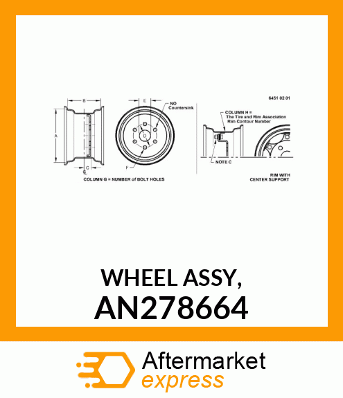 WHEEL ASSY, AN278664