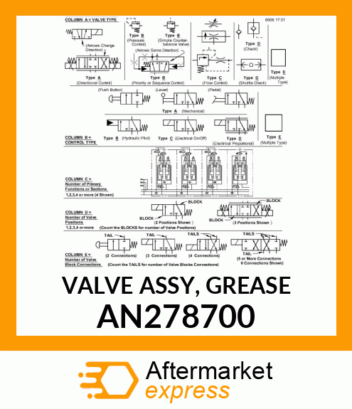 VALVE ASSY, GREASE AN278700