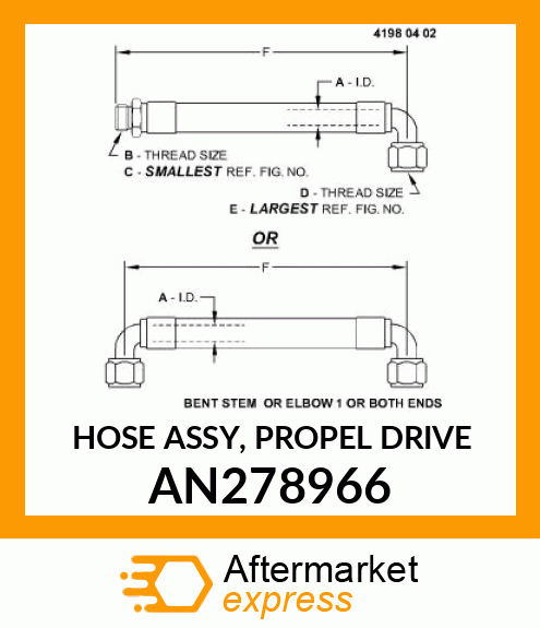 HOSE ASSY, PROPEL DRIVE AN278966