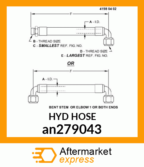 HYDRAULIC HOSE an279043