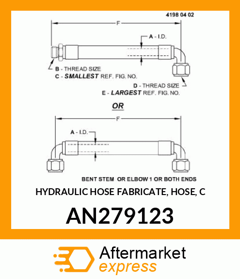 HYDRAULIC HOSE AN279123