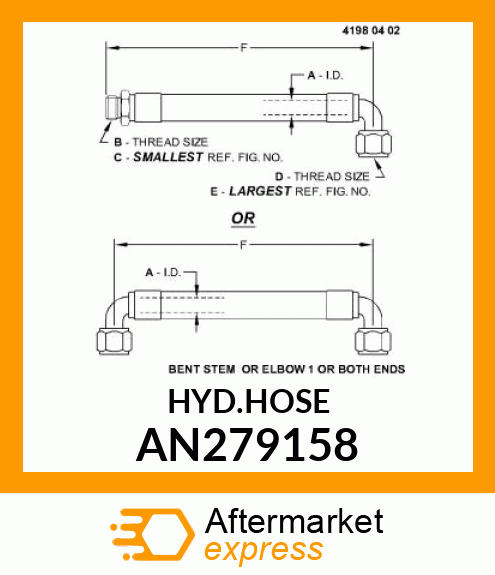 HYDRAULIC HOSE AN279158