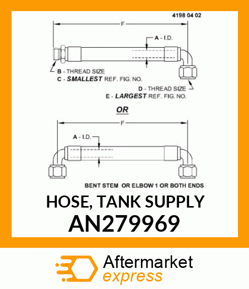 HOSE, TANK SUPPLY AN279969