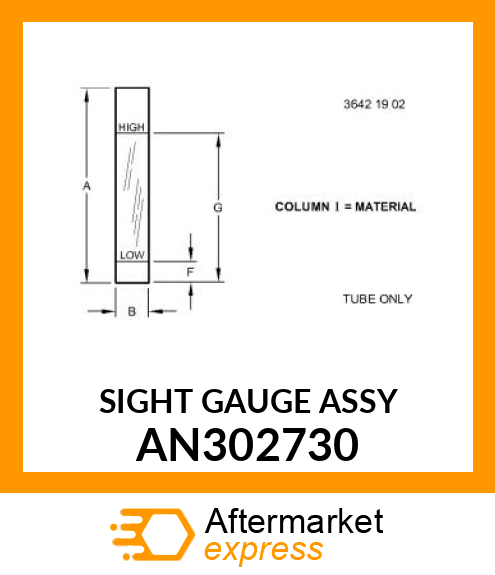 SIGHT GAUGE ASSY AN302730