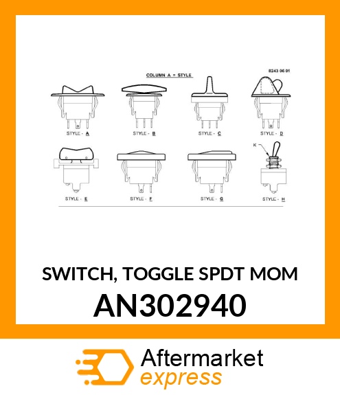 SWITCH, TOGGLE SPDT MOM AN302940