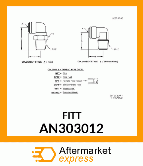 FITTING AN303012