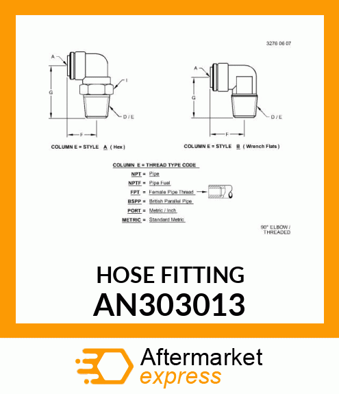 FITTING AN303013