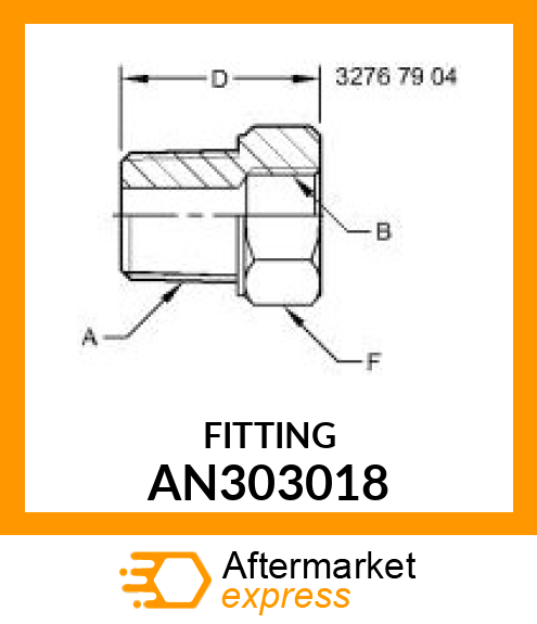 ADAPTOR, 1/8NPT ML X 1/8BSPP FEMALE AN303018