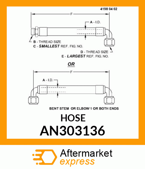 HYDRAULIC HOSE AN303136