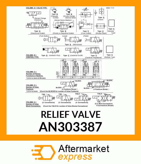 RELIEF VALVE AN303387