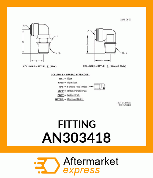 FITTING AN303418