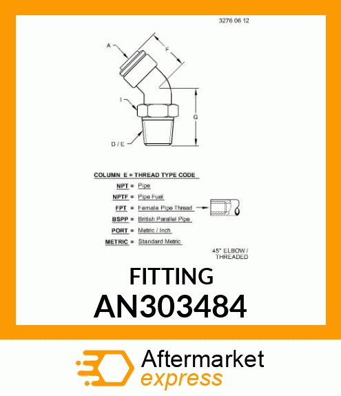 FITTING AN303484