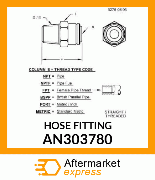 FITTING AN303780