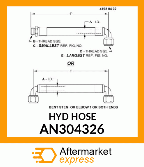 HYDRAULIC HOSE AN304326