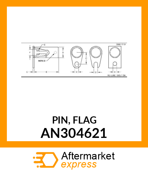 PIN, FLAG AN304621