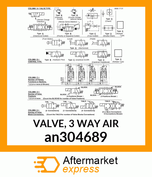 VALVE, 3 WAY AIR an304689