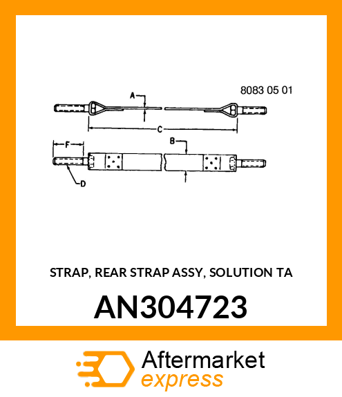 STRAP, REAR STRAP ASSY, SOLUTION TA AN304723