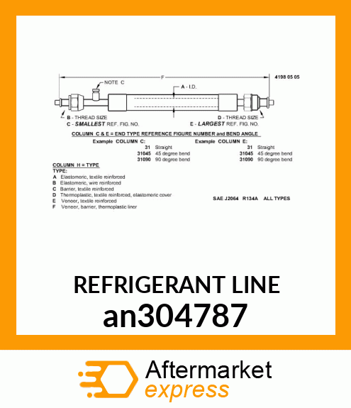 REFRIGERANT LINE an304787