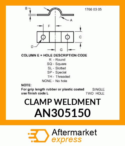 CLAMP WELDMENT AN305150